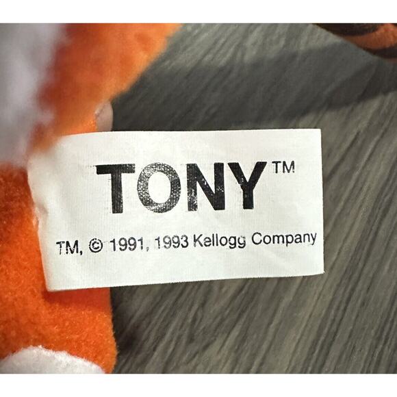 Tony the Tiger 1991 Plush Stuffed Animal Toy Kellogg's Frosted Flakes Doll 1993 - Picture 6 of 6